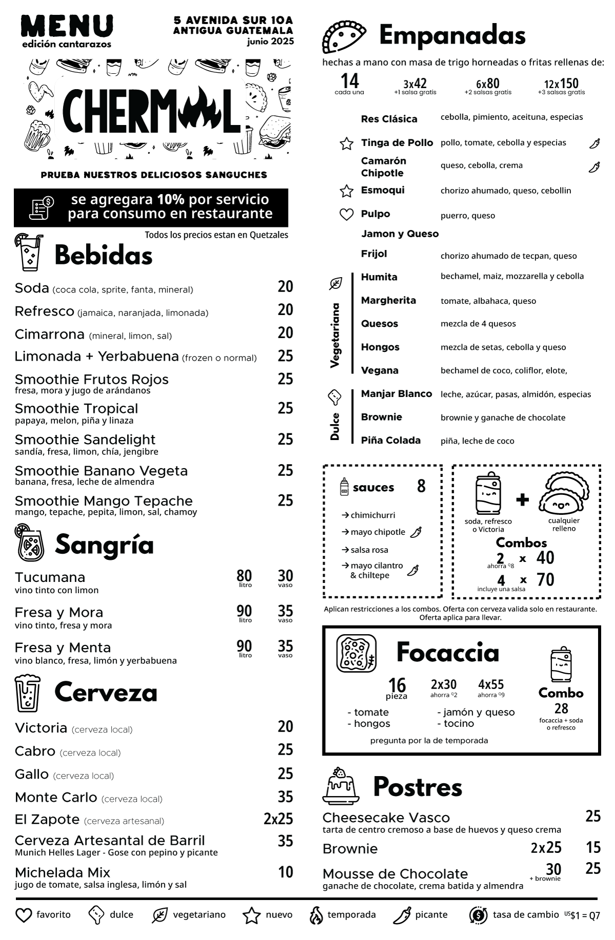 menu version side A